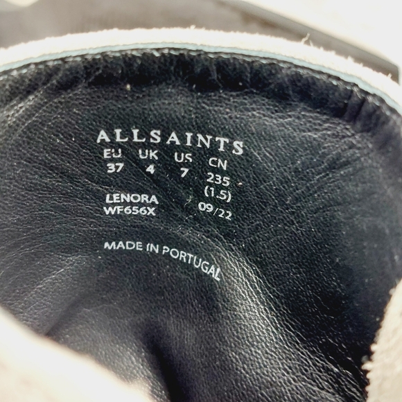 New AllSaints Women's Taupe Lenora Suede Boots F736 - Picture 12 of 13